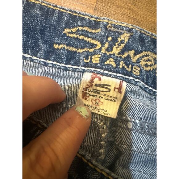 Women's Silver Pioneer Boot Cut 90's Jeans Size 26 NWT Thick Stitch Flap Pocket - Picture 10 of 14